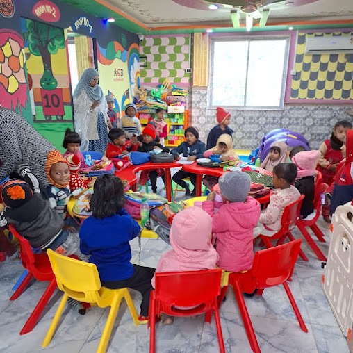 Classroom full of students learning
